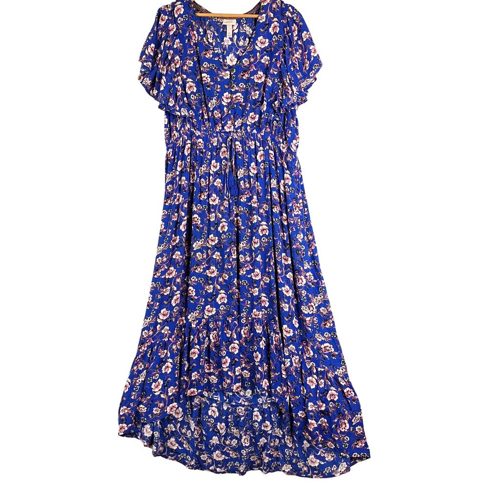Knox Rose Blue Floral Maxi Dress